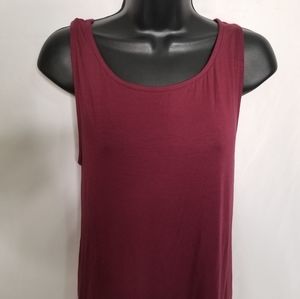 Feel the Piece draped low back tank top red size medium